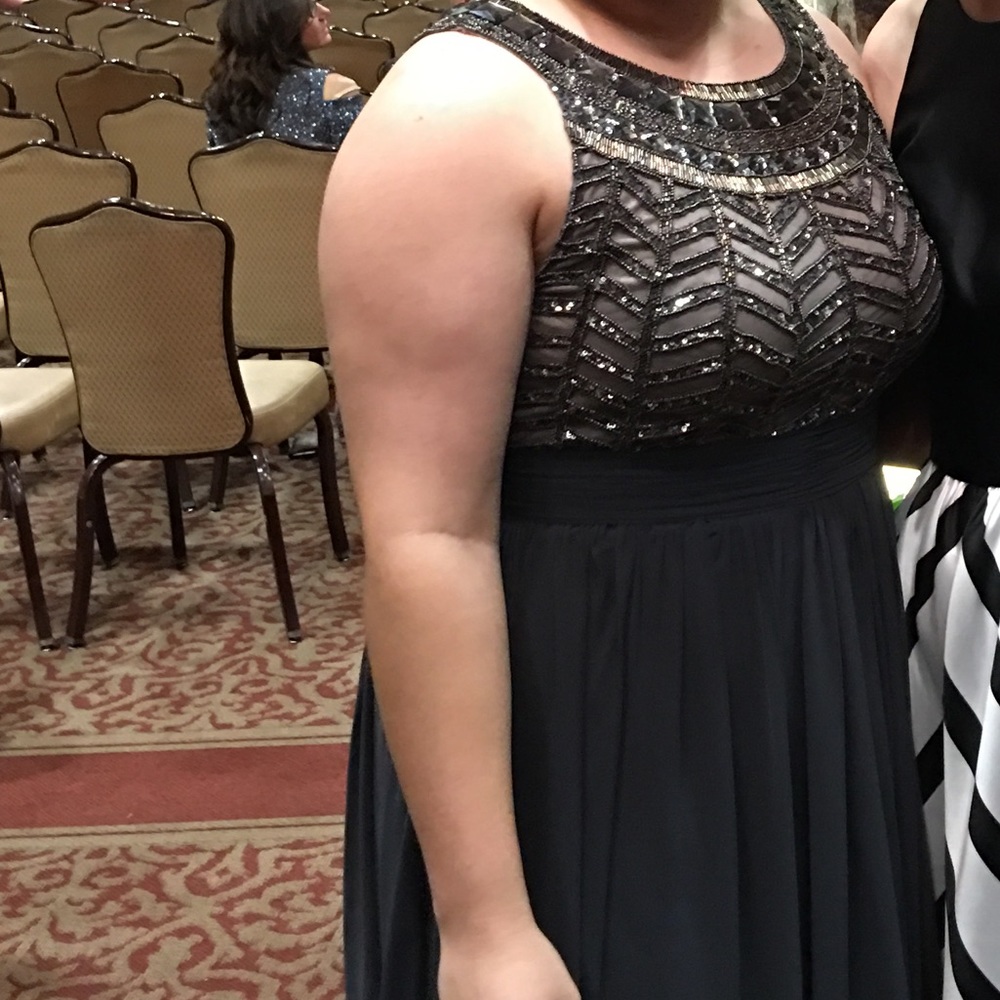 Gray Formal Full-Length Dress